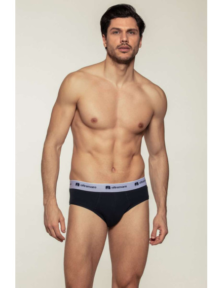 Gruppo 6 slip uomo in cotone bi-elastico Oltremare 201