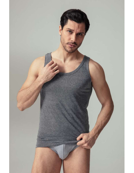 Group 4 cotton wide shoulder vest Oltremare 525 Group 4 cotton wide shoulder vest Oltremare 525