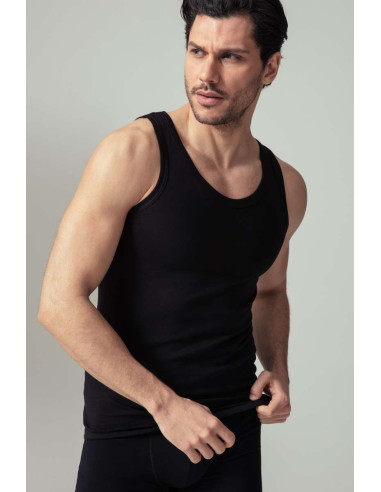 Group 4 cotton wide shoulder vest Oltremare 525 Group 4 cotton wide shoulder vest Oltremare 525