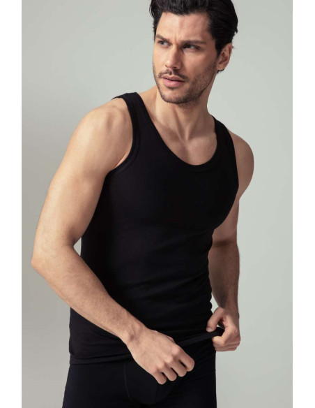 Group 4 cotton wide shoulder vest Oltremare 525 Group 4 cotton wide shoulder vest Oltremare 525