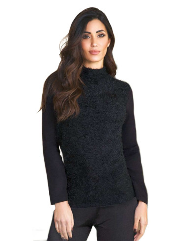 Women turtleneck under jacket in fur fabric Intimami 1109