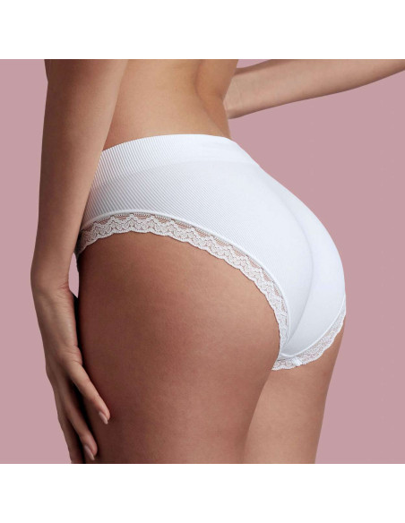 Ribbed microfiber briefs with lace Bellissima 157 Ribbed microfiber briefs with lace Bellissima 157