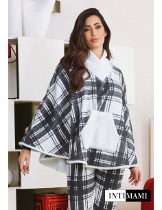 Poncho donna in pile coral Intimami ID1088P