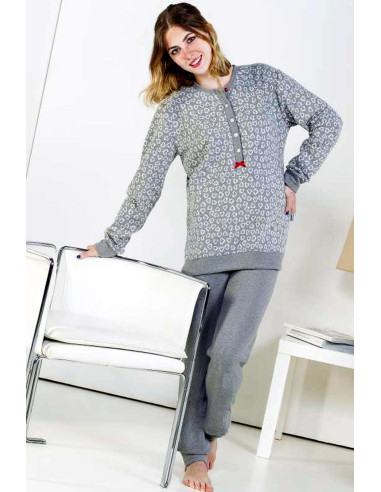 Women's warm plush cotton jersey pajamas StellaDueGi  D8981