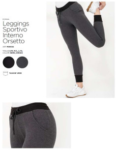 Leggings donna in jersey felpato Gladys PD0842 2