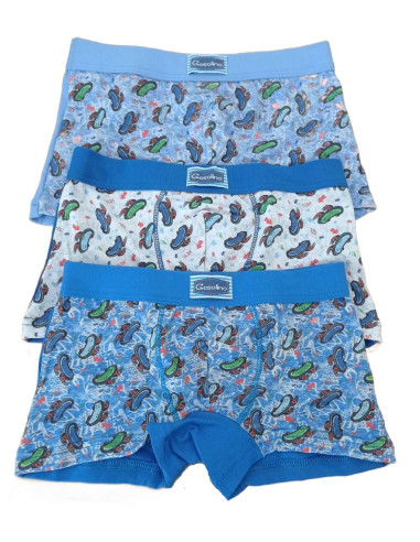 Gruppo 3 boxer in cotone elasticizzato bambino Gasolino 3474