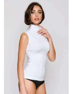 Lupetto donna in cotone elasticizzato smanicato Jadea 4058 2