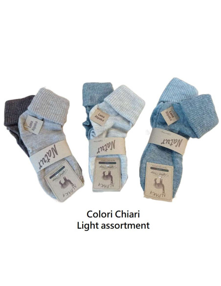 Group of 2 women's short socks in alpaca wool Goffredo Berenzi 9001