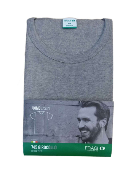 T-shirt uomo in cotone felpato Fragi 745 T-shirt uomo in cotone felpato Fragi 745