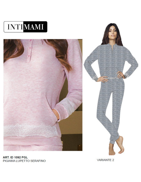 Women's warm plush jersey pajamas Intimami ID1092 Women's warm plush jersey pajamas Intimami ID1092
