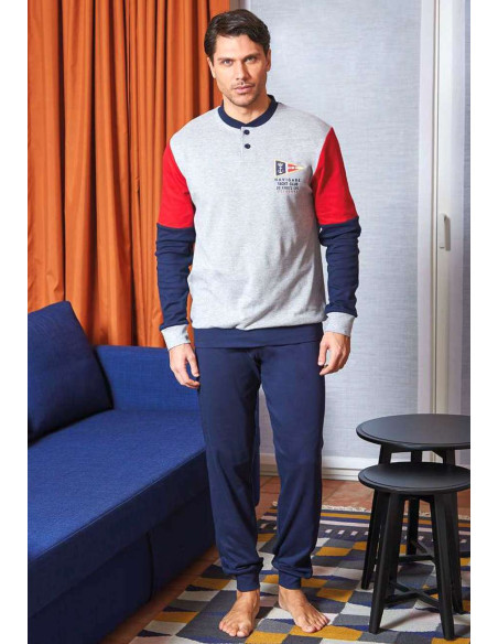 Men's warm cotton jersey pajamas Navigare 141525 Men's warm cotton jersey pajamas Navigare 141525