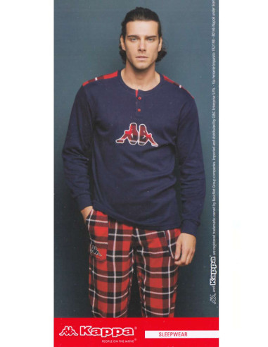 Men's warm cotton jersey pajamas Kappa KMW23915