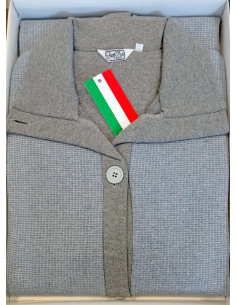 Vestaglia donna con bottoni felpata Giusy Mode Bella 2