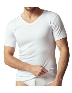 Men's V neck warm cotton jersey t-shirt Life Intimo 025