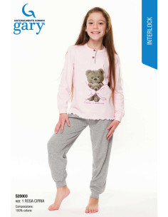 Girl's warm cotton jersey pajamas Gary S20003 - 30003 2