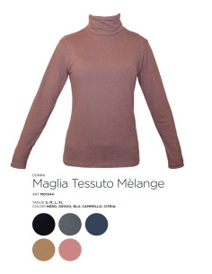 Maglia donna dolcevita in caldo tessuto manopesca Gladys MD1544 2