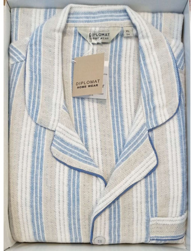 Men's open warm cotton flannel pajamas Diplomat WO609 Men's open warm cotton flannel pajamas Diplomat WO609