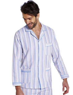 Men's open warm cotton flannel pajamas Diplomat WO609