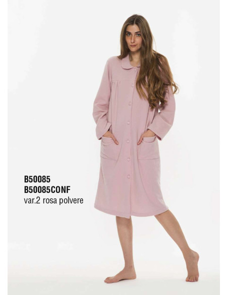 Vestaglia donna con bottoni in caldo cotone lanato Gary B50085