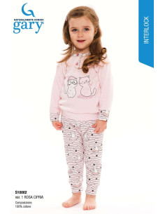 Newborn warm cotton jersey pajamas Gary S10002 2