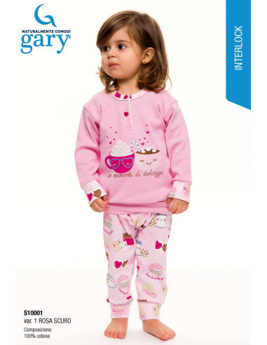 Newborn warm cotton jersey pajamas Gary S10001