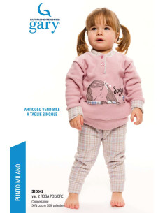 Newborn warm plush cotton jersey pajamas Gary S10042