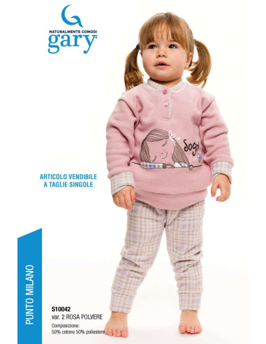 Newborn warm plush cotton jersey pajamas Gary S10042