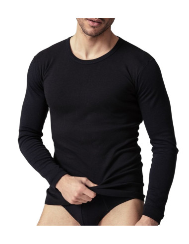 Maglia uomo girocollo a manica lunga in caldo cotone felpato Life Intimo 023