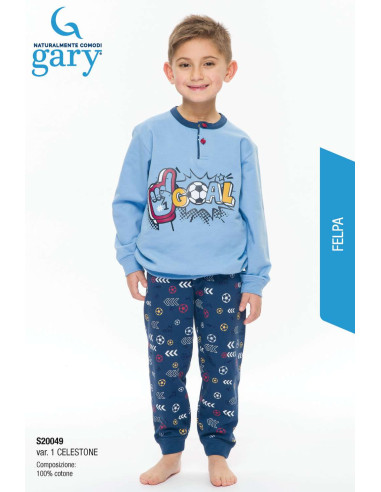Boy's warm cotton fleece pajamas Gary S20049