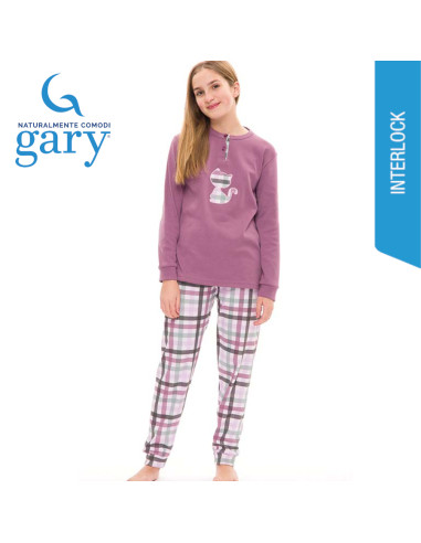 Long warm cotton girl pajamas Gary S40001