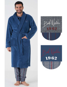 Men's warm coral fleece dressing gown Karel KF5261