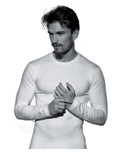 Men's warm cotton jersey long sleeved shirt Enrico Coveri ET1204