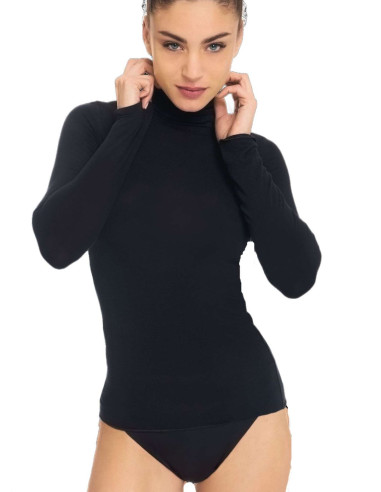 Turtleneck long sleeves cashmere underjacket Pura P0714M