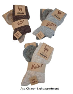 Group of 2 women's short socks in alpaca wool Goffredo Berenzi 9002