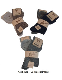 Group of 2 women's short socks in alpaca wool Goffredo Berenzi 9002 2