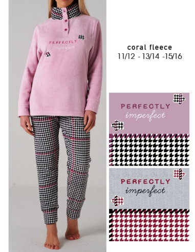 Girl's warm and soft coral pile pajamas Karelpiu' KF5225