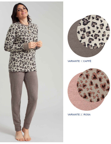 Women's warm plush cotton jersey pajamas Irge PMT18