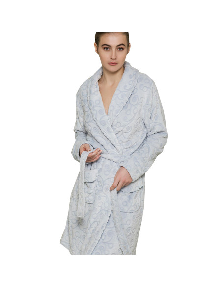 Women's coral pile dressing gown with belt Pigiamiamoci 2613 Women's coral pile dressing gown with belt Pigiamiamoci 2613