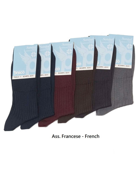 Group of 6 men's short sanitary socks Prisco Sanital Corto Cotton Group of 6 men's short sanitary socks Prisco Sanital Corto Cotton