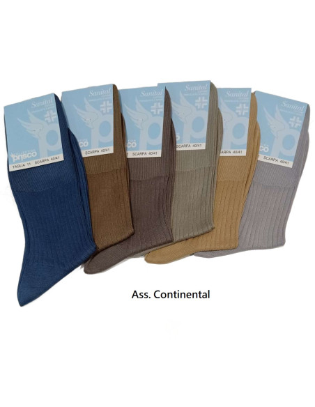 Group of 6 men's long sanitary socks Prisco Sanital Lungo Cotton Group of 6 men's long sanitary socks Prisco Sanital Lungo Cotton