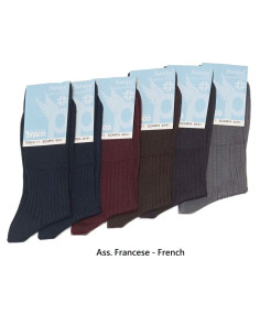 Group of 6 men's long sanitary socks Prisco Sanital Lungo Cotton
