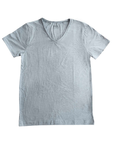 T-shirt uomo con scavo a V in cotone elasticizzato Fila FU5264