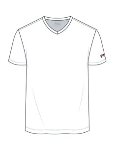 T-shirt uomo con scavo a V in cotone elasticizzato Fila FU5264 2