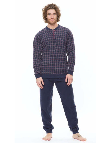 Pigiama uomo in caldo jersey di cotone lanato Gary S60080