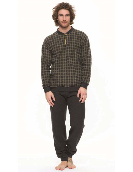 Men's warm plush cotton jersey pajamas Gary S60080 Men's warm plush cotton jersey pajamas Gary S60080