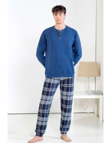 Men's warm plush cotton jersey pajamas StellaDueGi U9046