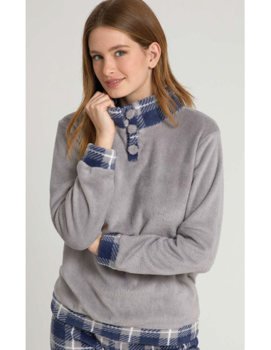 Pigiama donna in caldo pile coral Il Granchio Lady GP6064