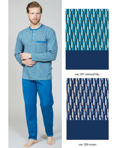Men cotton jersey pajamas without cuffs Bip Bip 3658