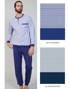 Men's cotton jersey pajamas with cuffs Bip Bip 3653