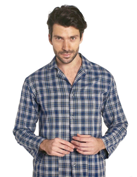 Pigiama uomo aperto in flanella Diplomat WO4011